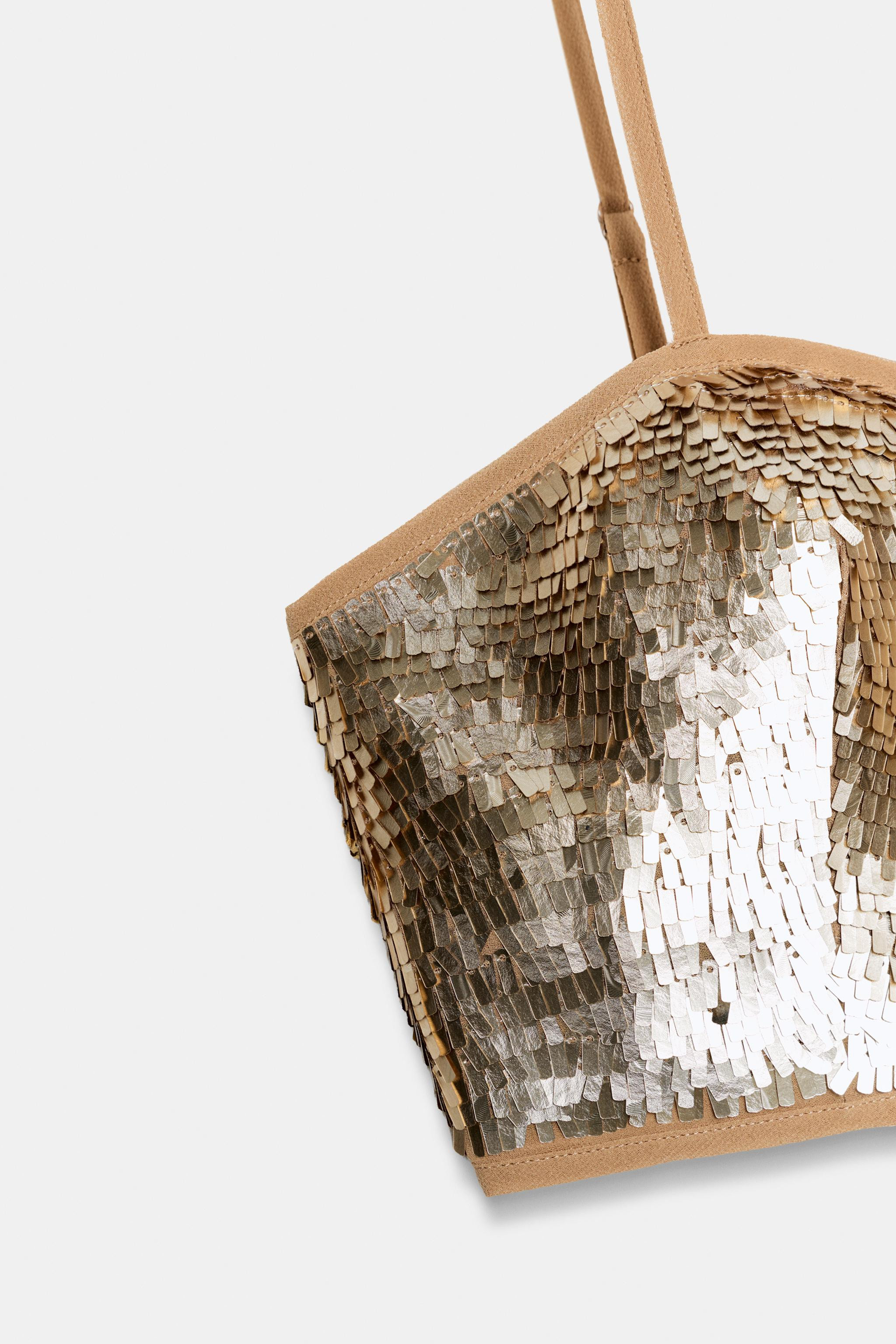SEQUINNED CROP TOP | Zara UK
