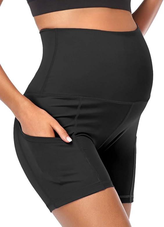 Summer Mae Maternity Yoga Shorts Comfy Running Active Workout Athletic Shorts | Amazon (US)