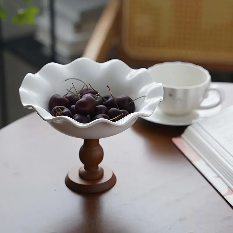 Retro French Ceramic Fruit Stand Dessert Snack Cake Plate - Temu | Temu Affiliate Program