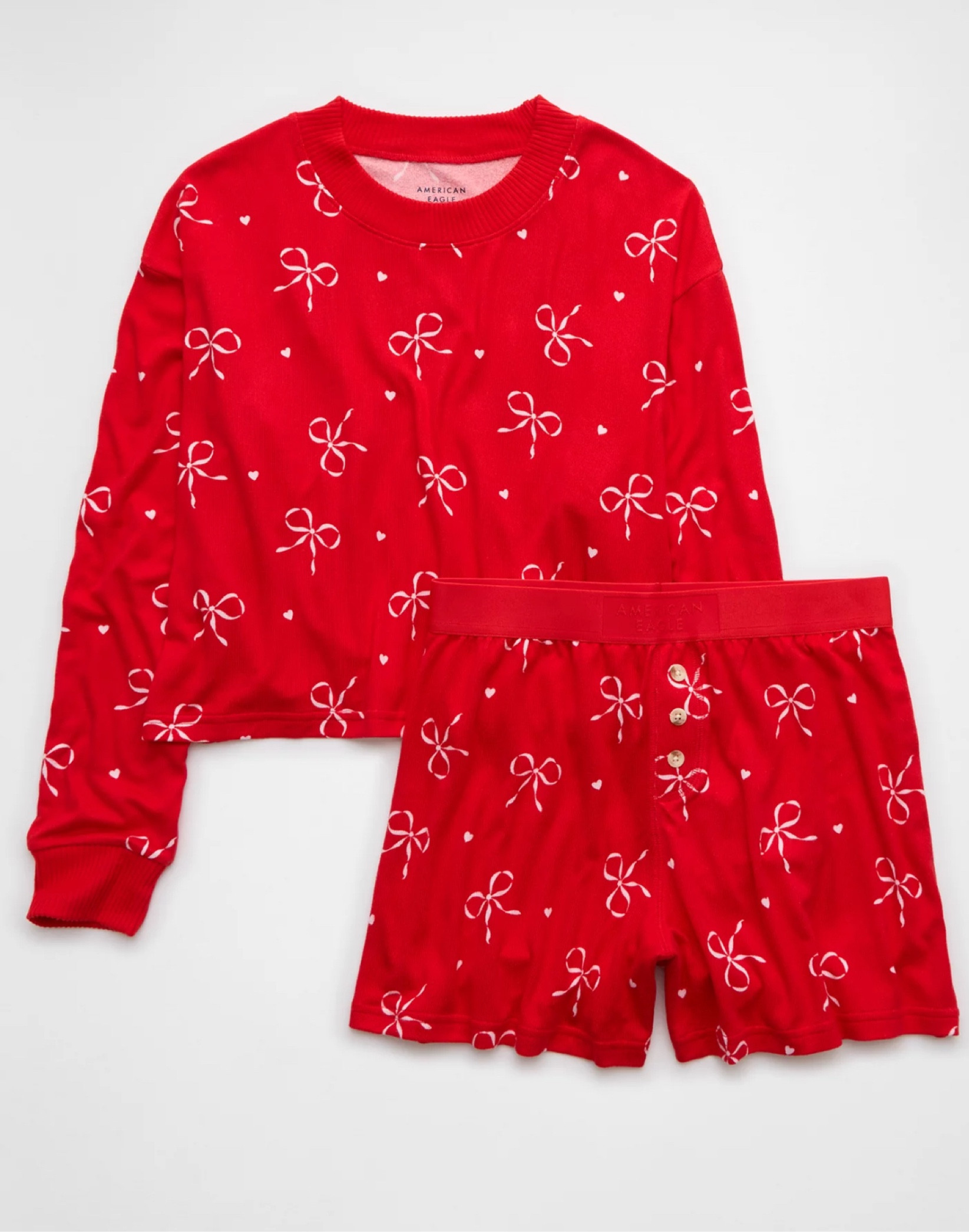 These Candy Cane Bow pajamas from American Eagles are PERFECT for Christmas 😍✨🌲

#LTKFindsUnder100 #LTKSeasonal