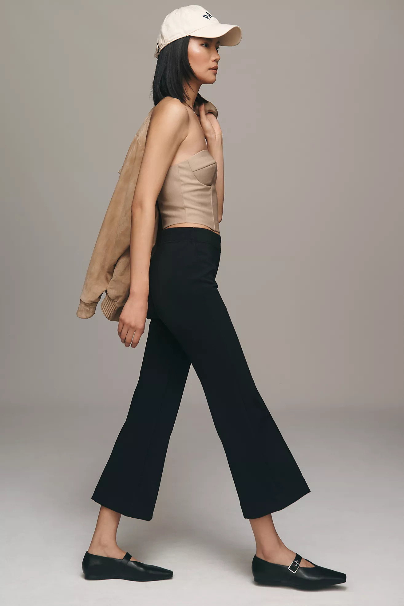 The Margot Kick-Flare Cropped Pants by Maeve: Textured Edition | Anthropologie (US)
