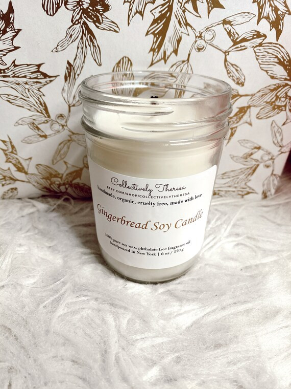 Gingerbread Soy Wax Candle | Organic | Dye Free | Phthalate Free | Holiday Candle | Home Decor | ... | Etsy (US)