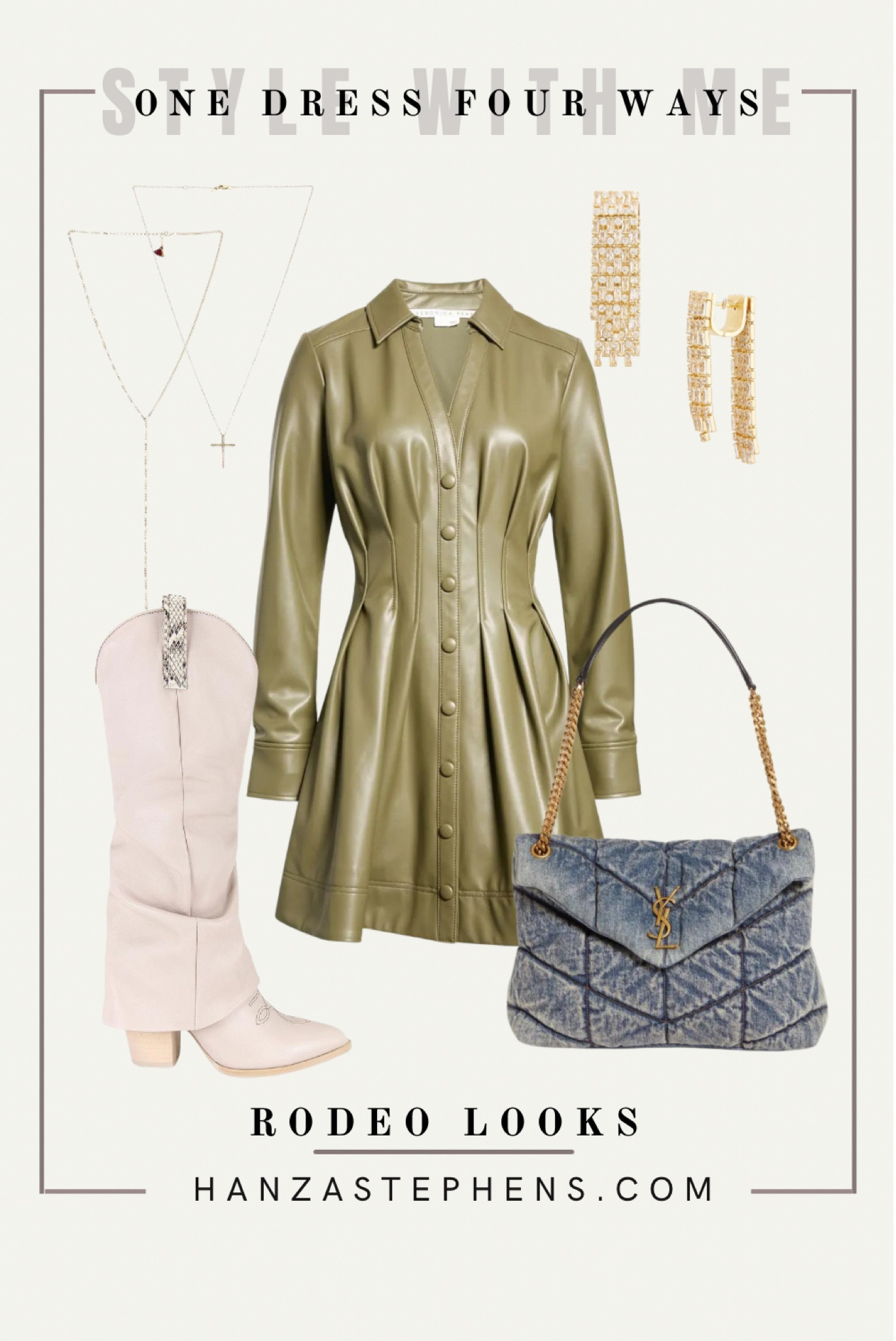 Styling a leather dress for rodeo season with a denim bag 

#LTKshoecrush #LTKstyletip #LTKFind