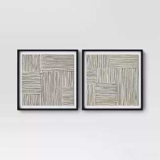 (Set of 2) 20" x 20" Abstract Lines Framed Print - Project 62™ | Target