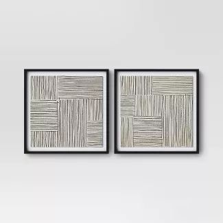 (Set of 2) 20&#34; x 20&#34; Abstract Lines Framed Print - Project 62&#8482; | Target