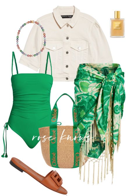 Did you know you can wear your beach sarong as a dress? You can also wear it as a skirt and add a cute denim shirt sleeve jacket to lunch or shopping!  Don’t you love this green color? It’s my fav 💚

#LTKswim #LTKtravel #LTKunder100