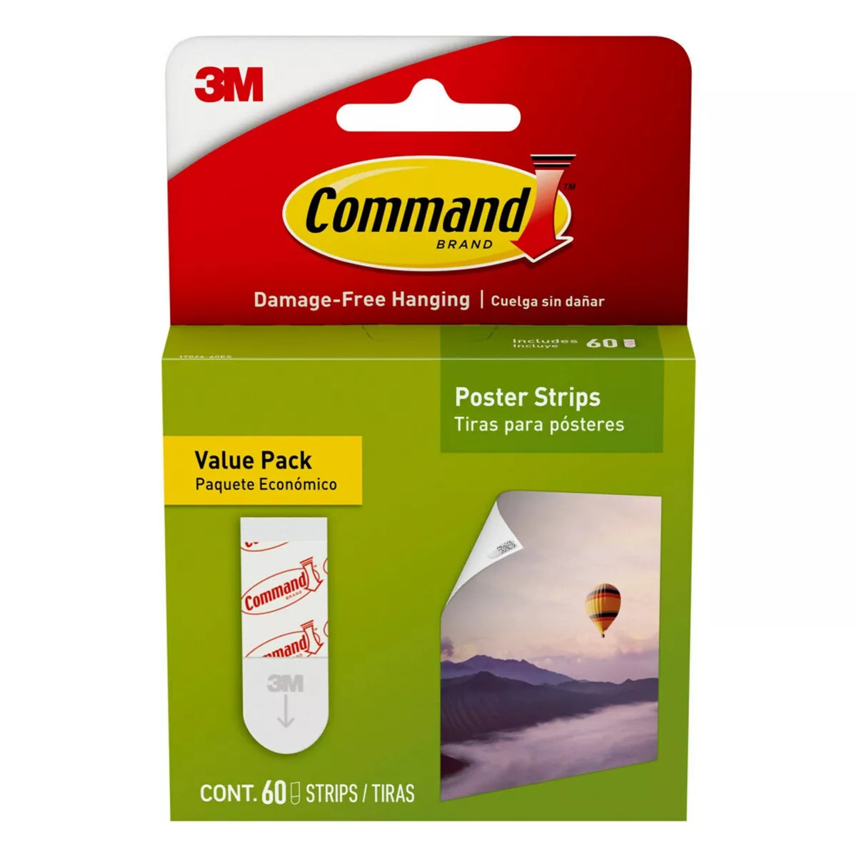 Command 60 Strips Poster Strips Value Pack Adhesives White: Wall Sticky Strips for Posters, Plast... | Target