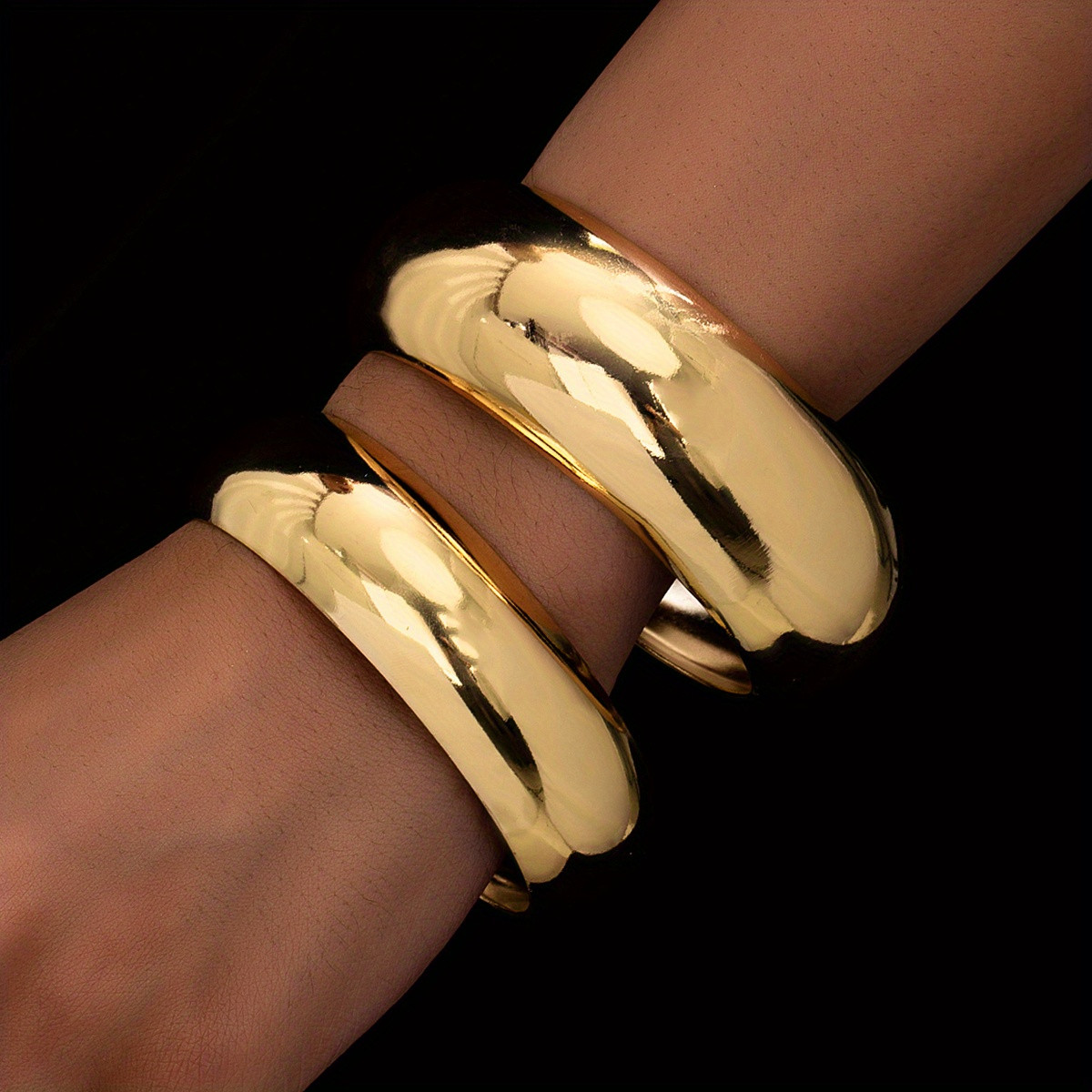 elegant minimalist wide band bracelet alloy fashion bangle - Temu Canada | Temu Affiliate Program