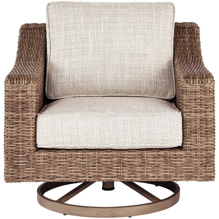 Beachcroft Beige Swivel Lounge Chair | Slumberland Furniture