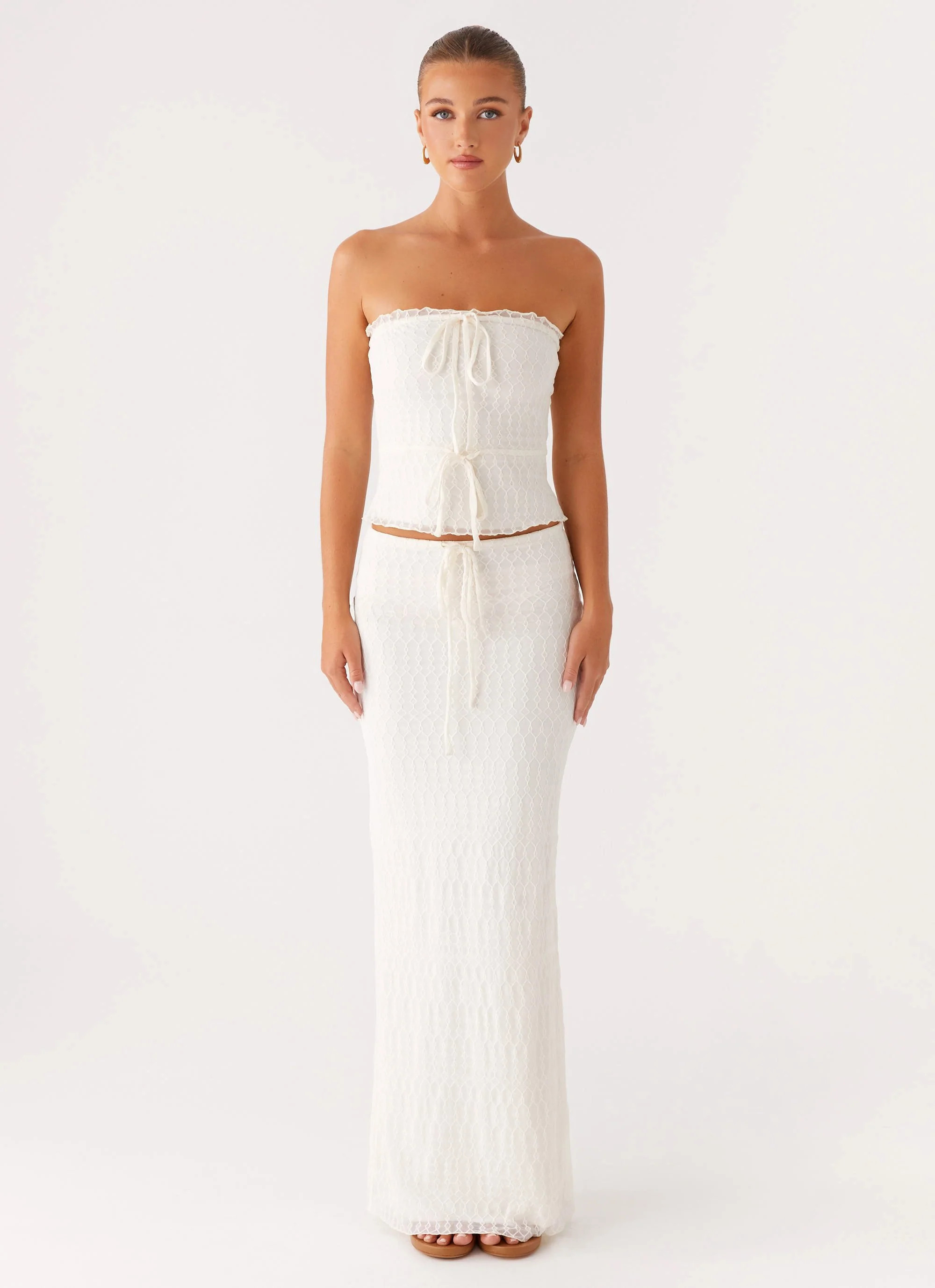 Blakely Maxi Skirt - Ivory | Peppermayo (Global)