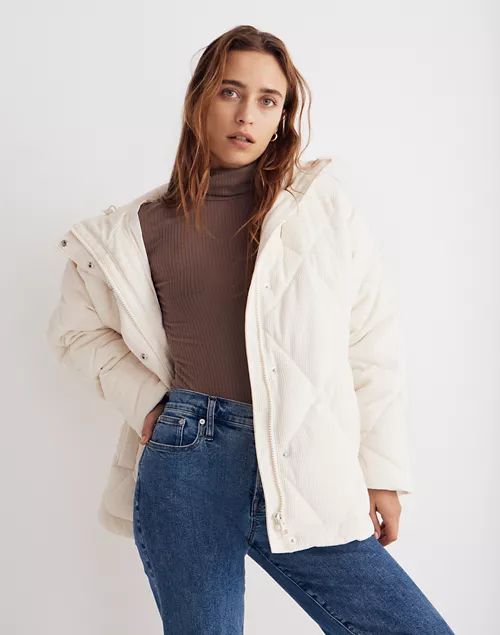 Corduroy Holland Quilted Puffer Parka | Madewell