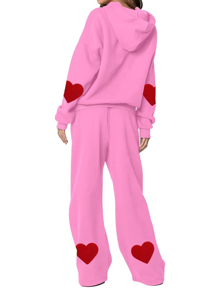 ETCYY NEW Womens 2 Piece Lounge Sets Bow Trim Print Hoodie Set Fall Fashion Oversized Sweatshirts... | Amazon (US)