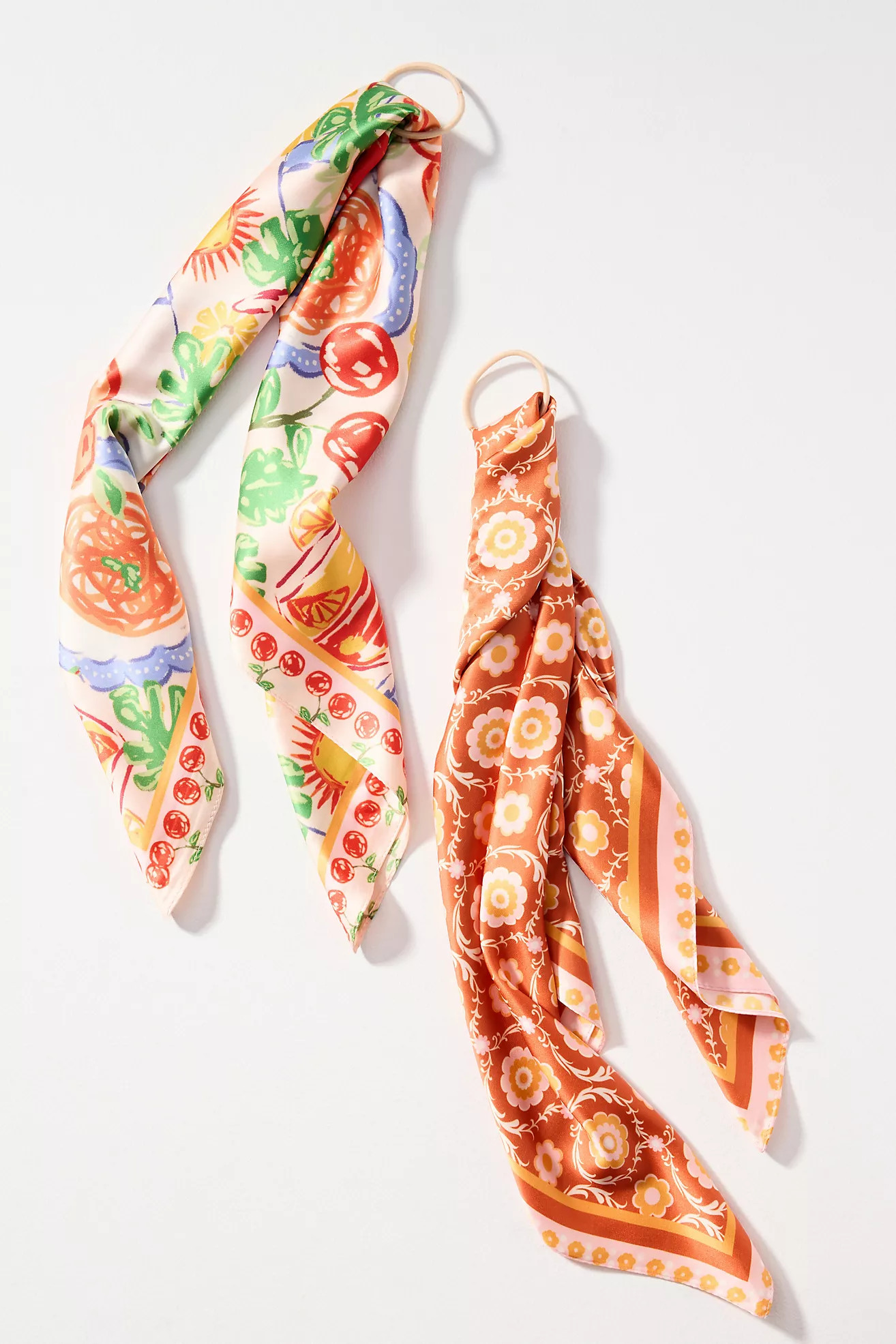 Summer Fruits Printed Hair Scarves, Set of 2 | Anthropologie (US)