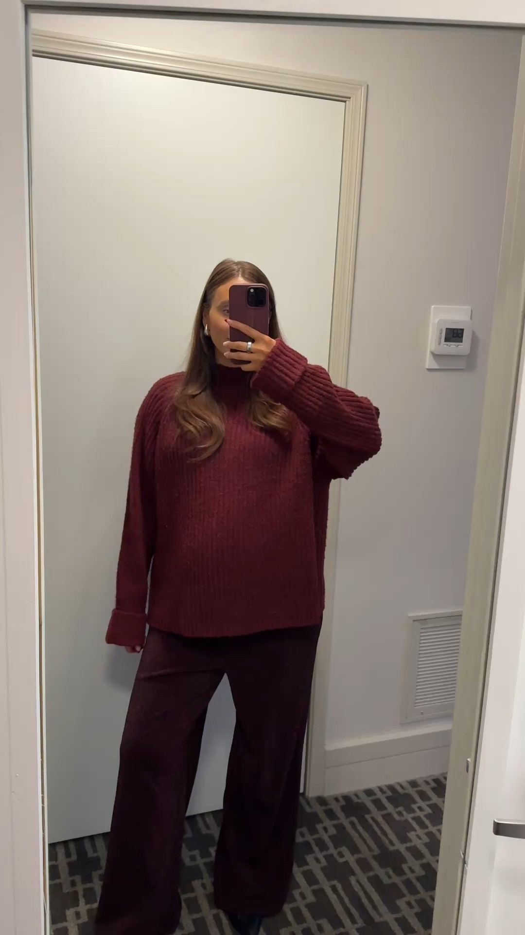 Holiday outfit // maroon outfit // pregnancy outfit inspo 

#LTKBump #LTKHoliday