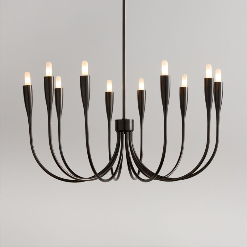 Iiona Small Black Candelabra Chandelier Light + Reviews | Crate & Barrel | Crate & Barrel