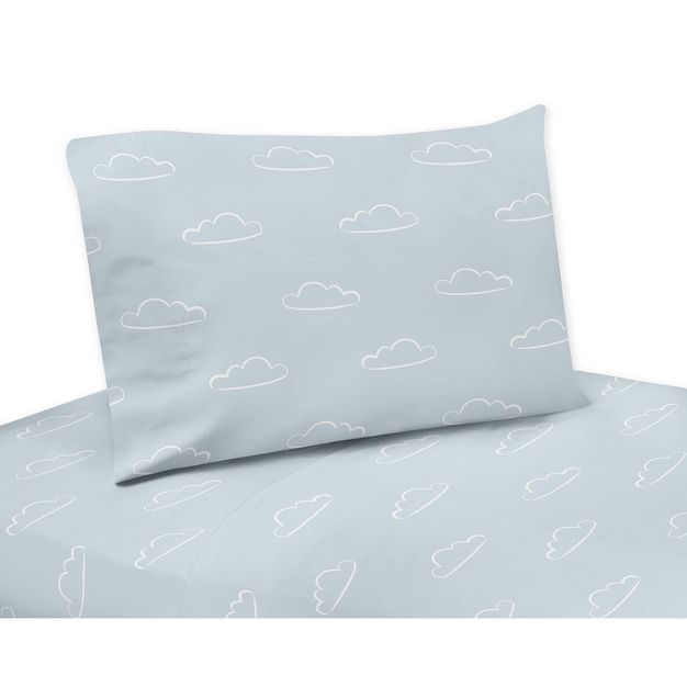 Twin Airplane Sheet Set - Cloud Print Red/Blue - Sweet Jojo Designs | Target