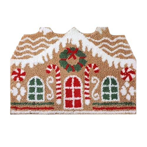 Gingerbread House Door Mat | Christmas Gingerbread Doormat | Gingerbreads Family Welcome Mat | Gingerbreads House Rug | Washable Anti Slip Absorbent Floor Carpet for Home Kitchen Bathroom | Amazon (US)