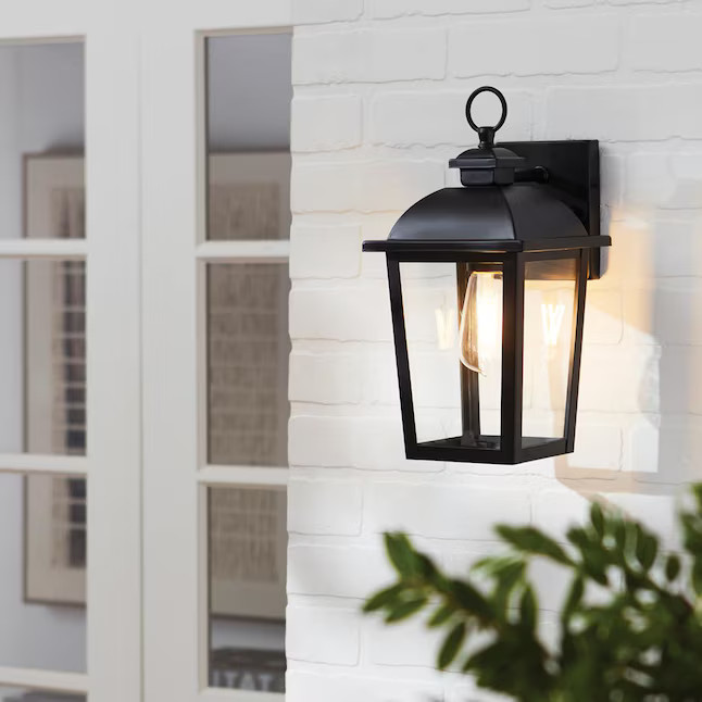 allen + roth Belford 1-Light 14.1-in H Matte Black Led Outdoor Wall Light | Lowe's