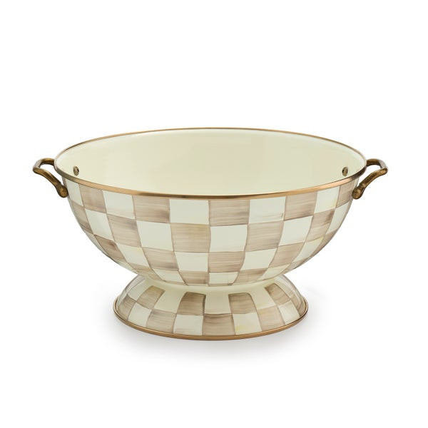 MacKenzie-Childs Mocha Check Everything Bowl | MacKenzie-Childs