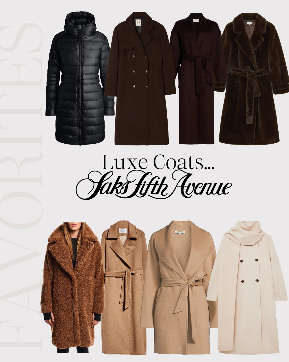 Luxe coats from Saks that make every winter outfit feel instantly elevated ❄️✨ So many timeless silhouettes and rich textures!  

 #LTKHoliday #LTKgrwm #LTKootd