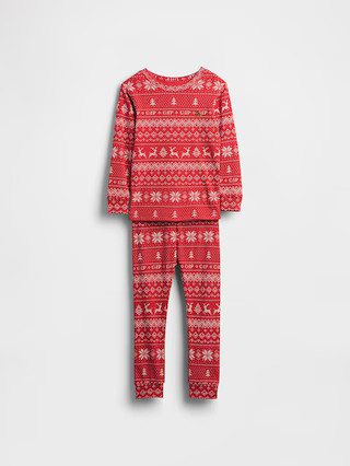 Kids & Baby Organic Brushed Cotton Holiday PJ Set | Gap (US)