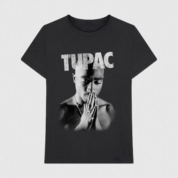 Men's Tupac Short Sleeve Graphic T-Shirt - Black | Target
