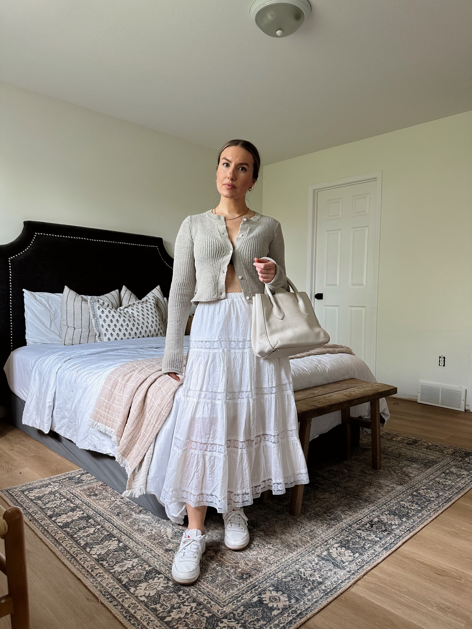 White tiered maxi skirt 

#LTKspring #LTKsummer #LTKcanada