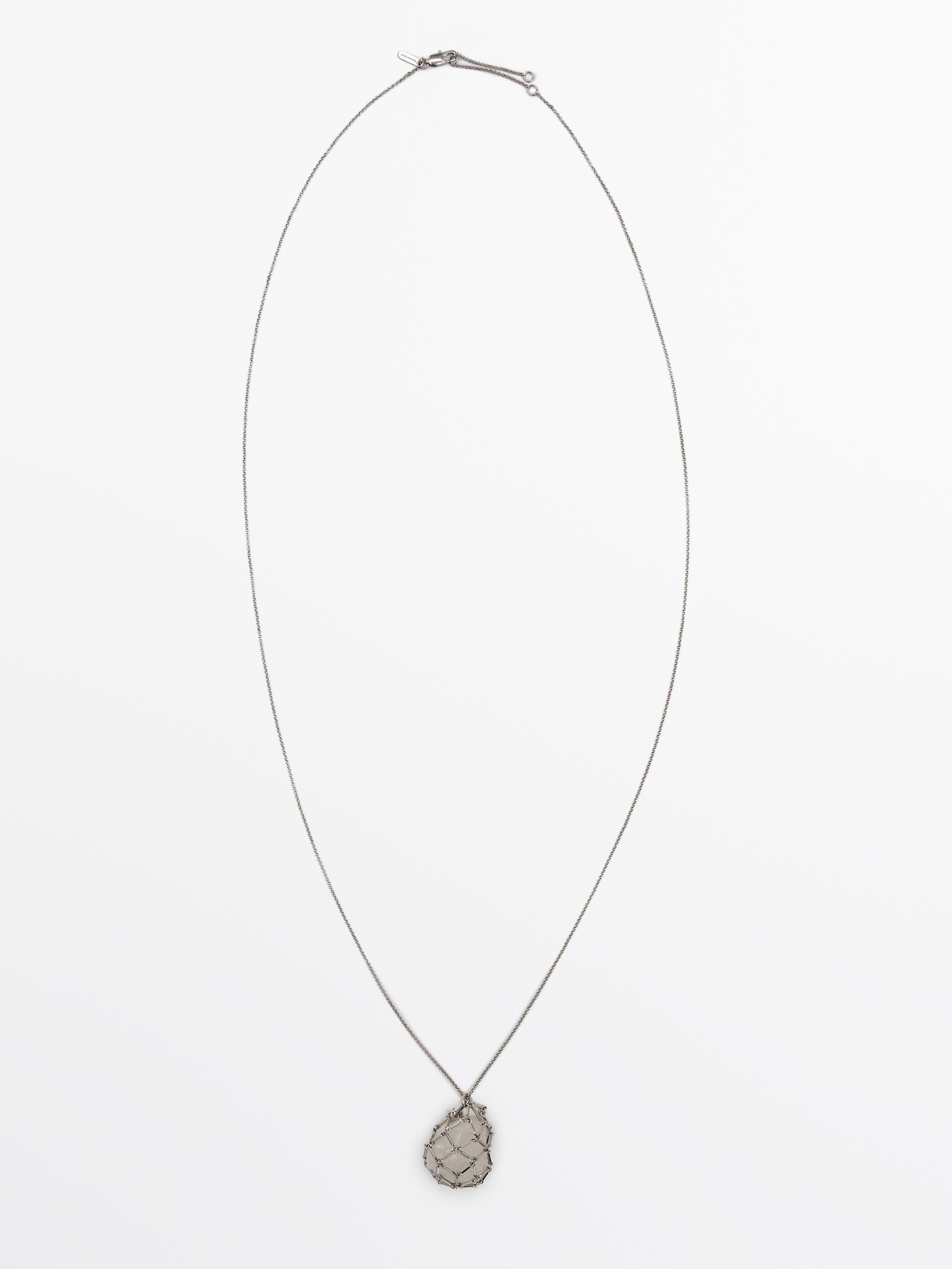 Irregular stone mesh necklace | Massimo Dutti US
