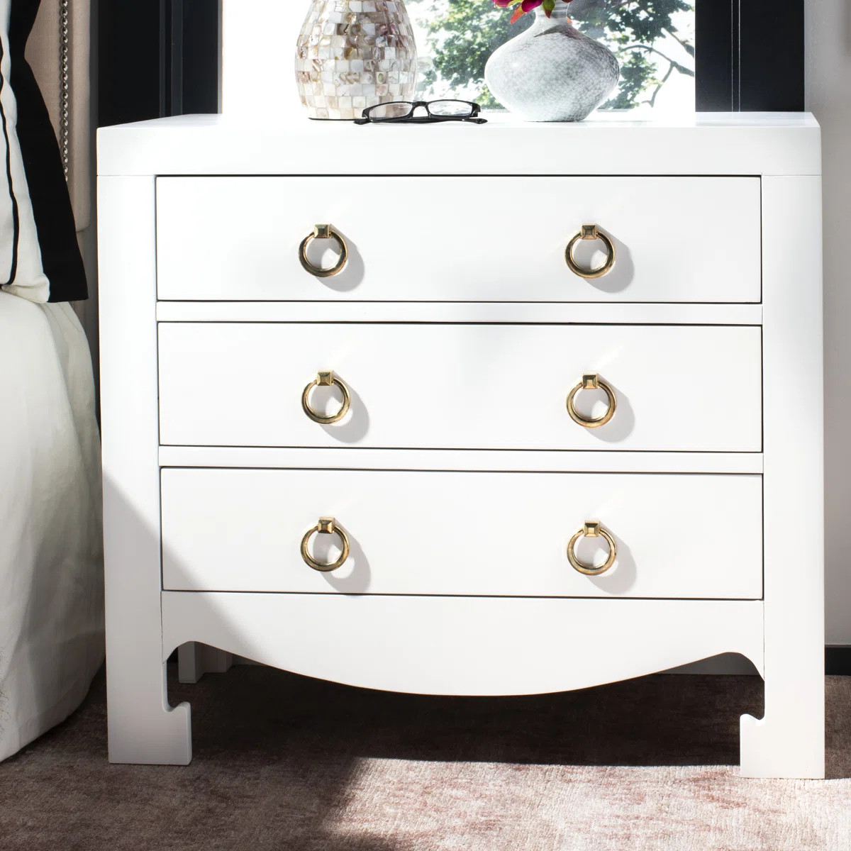 Elegant 31.9'' Wide Nightstand – Durable Clean-Lined Wood Frame Chest Perfect for Bedroom or Of... | Wayfair North America