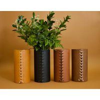 Leather Wrapped Vase | Etsy (US)