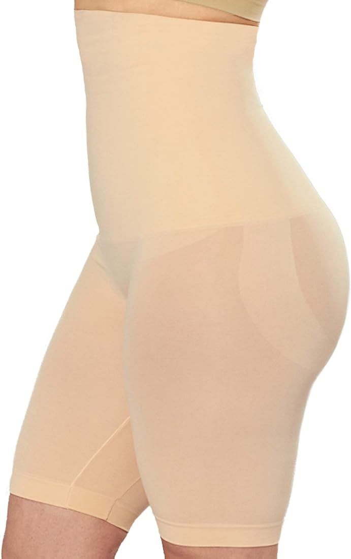 High Waisted Body Shaper Shorts Shapewear for Women Tummy Control Thigh Slimming Technology | Amazon (US)