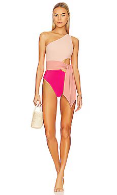 BEACH RIOT Carlie One Piece in Rouge Color Block from Revolve.com | Revolve Clothing (Global)