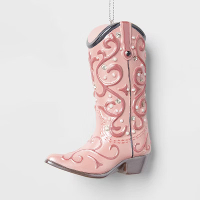 Cowboy Boot Christmas Tree Ornament Pink - Wondershop™ | Target