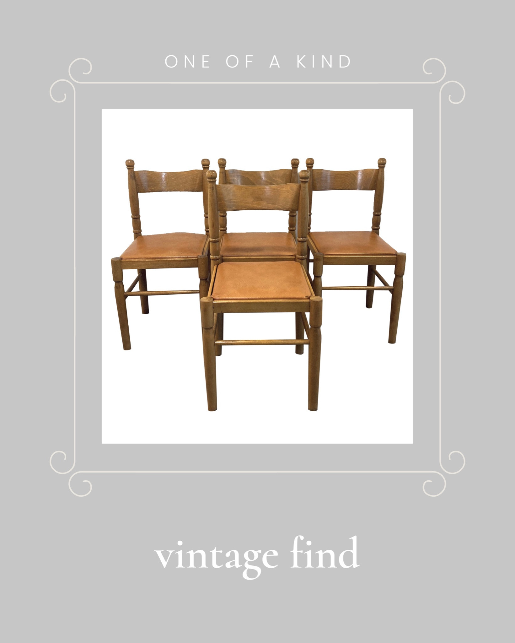 Set of 4 vintage Italian dining chairs! I love the shape of these with their leather seats. From the 1960s…

#diningroom #diningchairs #vintage 

#LTKhome