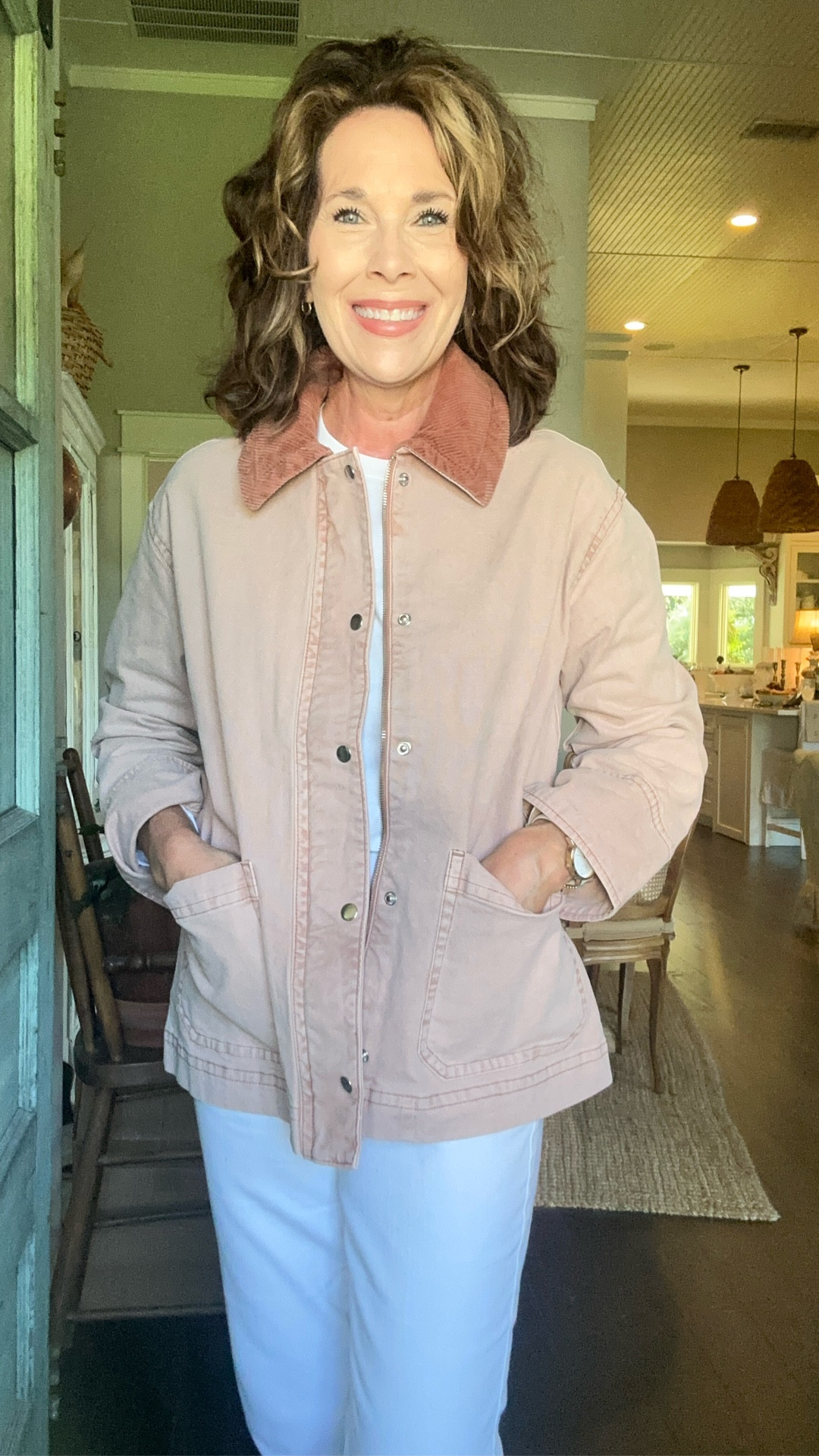 I just bought this barn jacket last weekend and cannot wait until it’s cool enough to wear it!

I love the dusty rose color and corduroy color.

It fits true to size, but size up if you want an oversized look.

This cute jacket also comes in army green and dark brown. 

#LTKOver40 #LTKFindsUnder100 #LTKMidsize

#LTKOver40 #LTKFindsUnder100 #LTKMidsize
