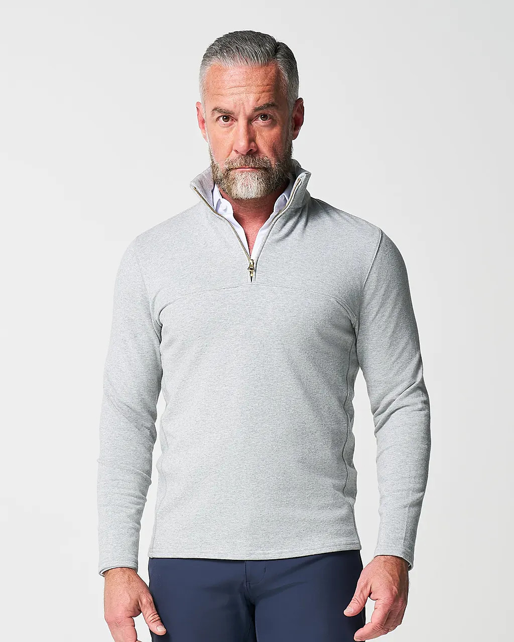 Quarter Zip - Heathered Grey | State and Liberty (US)