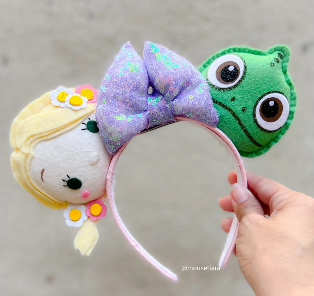 Disney Ears Mickey Ears Tangled Rapunzel Punzie Pascal Mouse Ears Headband Tsum Tsum Ufufy Disney... | Etsy (US)