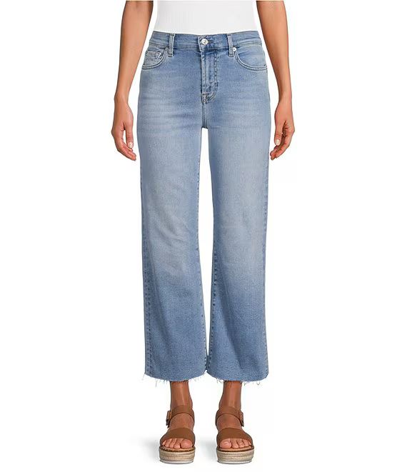 7 for all mankind Alexa High Rise Cropped Wide Leg Jeans | Dillard's | Dillard's