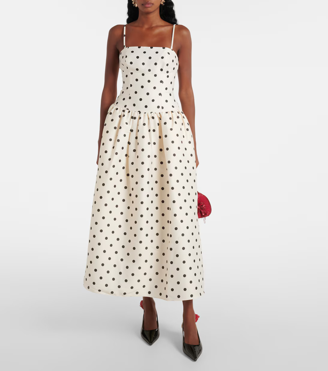 Polka-dot taffetta corset dress | Mytheresa (UK)