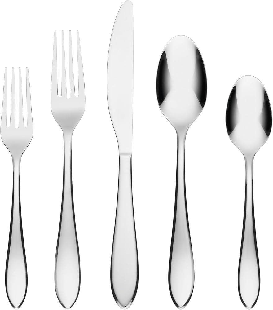 Cambridge Silverware Set, Delia Mirror 72-Piece Flatware Set, Service for 14, Made of 18/0 Stainl... | Amazon (US)