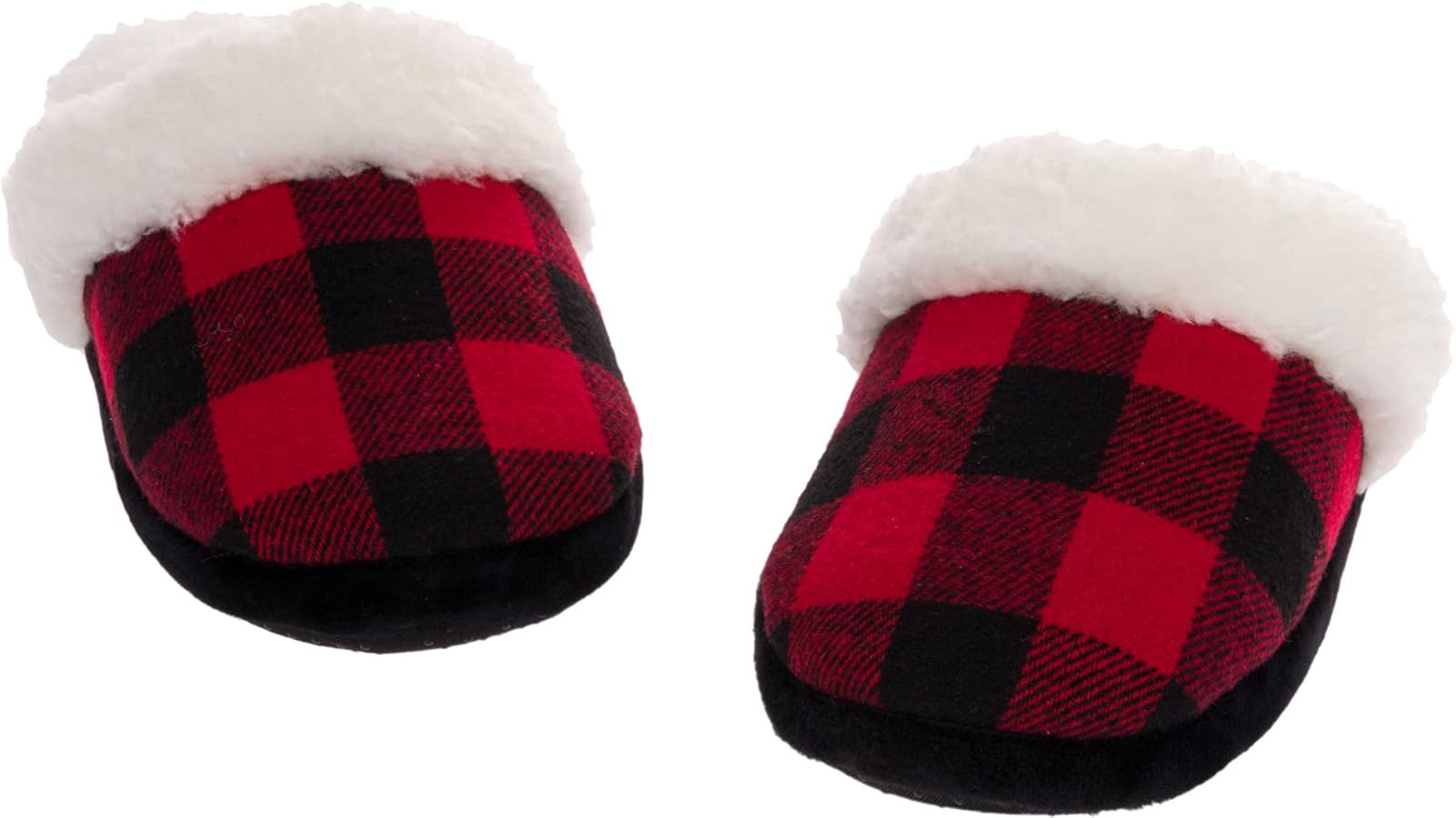 Fuzzy Buffalo Plaid Slippers for Women & Men, Sherpa House Shoes for Indoor & Outdoor, Fluffy Sli... | Amazon (US)