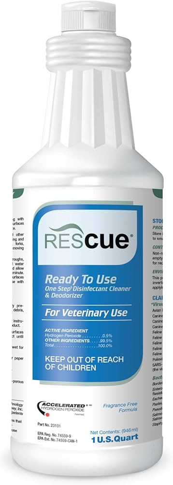 REScue One-Step Ready-to-Use Disinfectant Cleaner & Deodorizer – For Veterinary Use, Animal She... | Amazon (US)