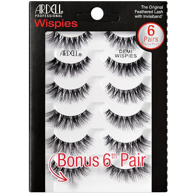 Ardell False Eyelashes Demi Wispies Black, 1 pack (6 pairs per pack) | Amazon (US)