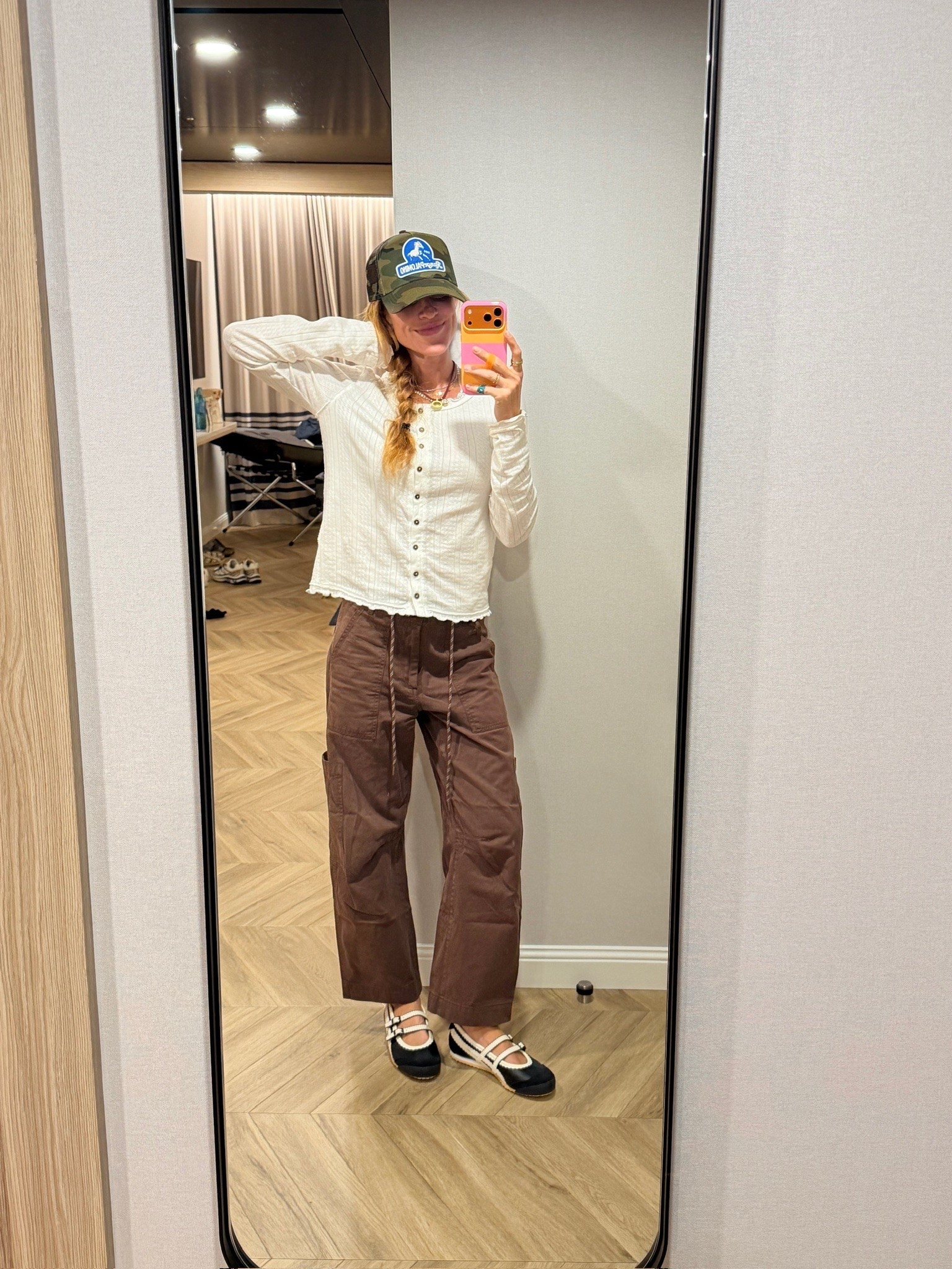 Wearing a small in the shirt, sized down in the pants, TTS in the shoes. 

Free People, @Pistola Denim, Onitsuka Tiger