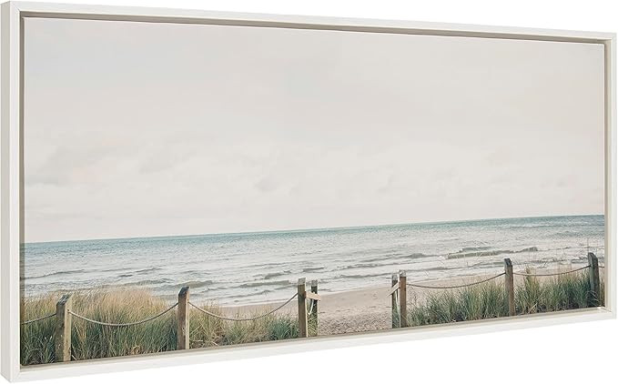 Kate and Laurel Sylvie Pale Sky Framed Canvas Wall Art by Emiko and Mark Franzen of F2Images, 18x... | Amazon (US)