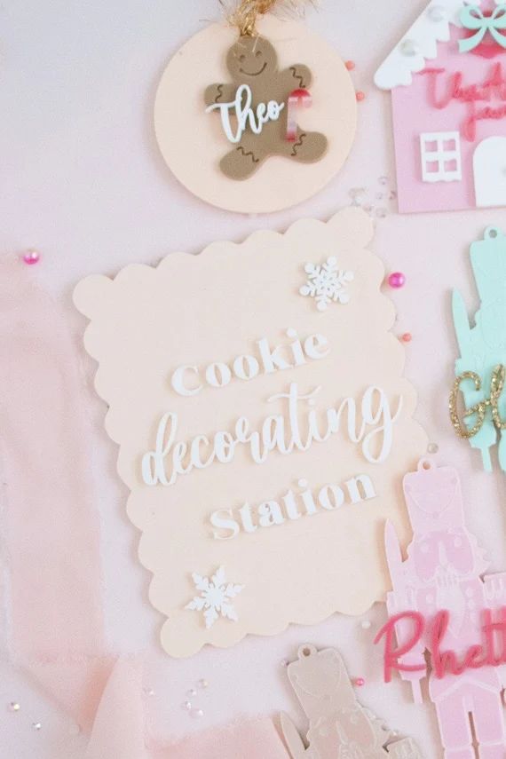 Cookie Decorating Station Christmas Decor Christmas Sign - Etsy | Etsy (US)