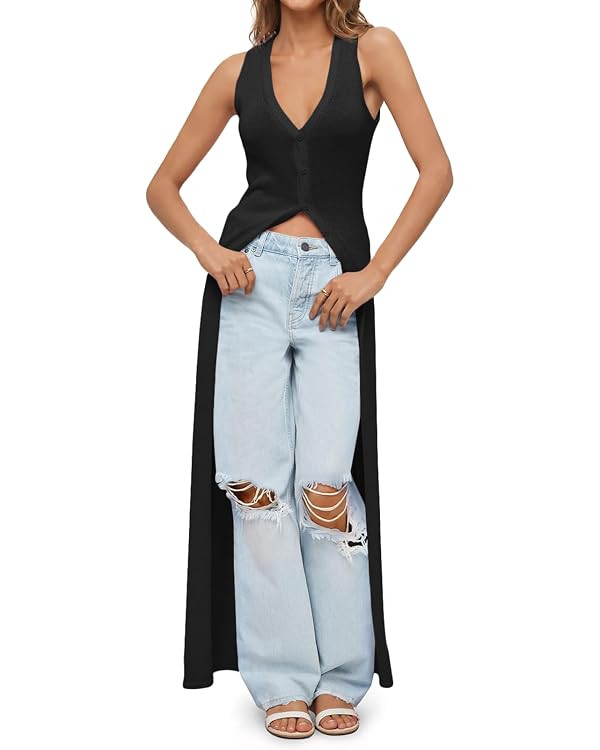 Saodimallsu Womens Crochet Long Cardigans Boho Summer Maxi Lace Duster Coat | Long Ruffle Sleeve,... | Amazon (US)