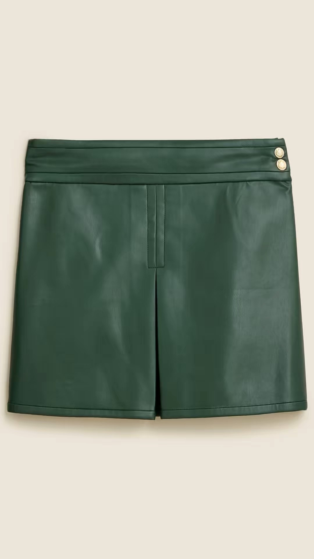 Center-pleat mini skirt in faux leather
Army Green
30% off Event on select colors 

#LTKStyleTip #LTKSaleAlert #LTKHoliday