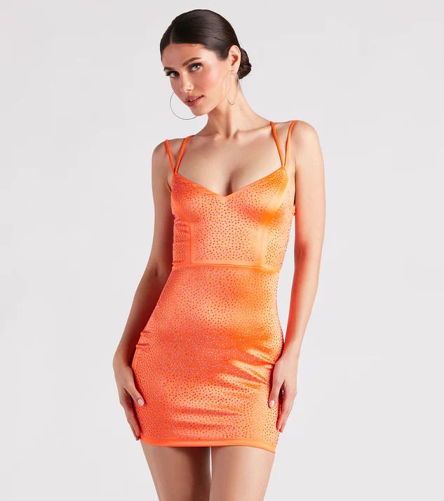 Spice It Up Rhinestone Bodycon Mini Dress | Windsor Stores