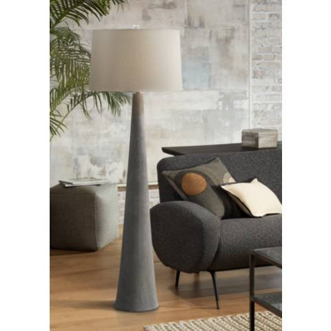 Port 68 Draper Graystone Cone Floor Lamp - #99J64 | Lamps Plus | Lamps Plus
